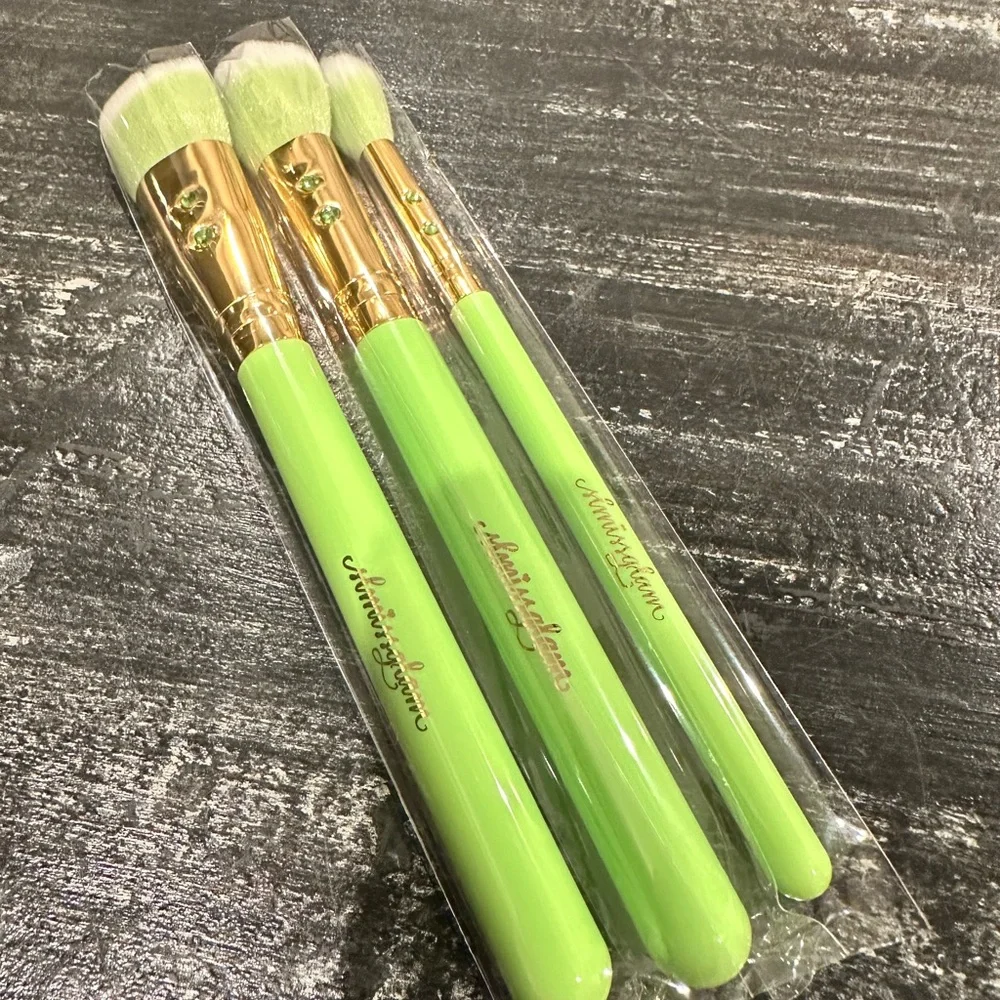lmissglam 3pcs Green Brush Set